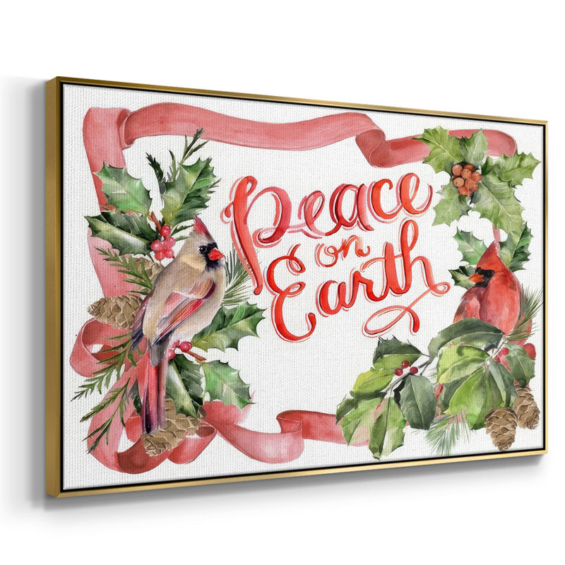 Cardinal Holly Christmas Collection A, H 27 po x l 41 po x P 1,5 po, Encadrement doré