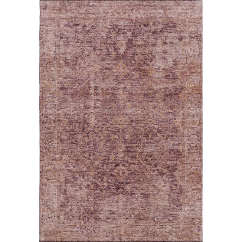 Premium Machine Washable Otte AMF1773 Border Rug, Rectangle 8' x 10'