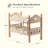 Baby Doll Bunk Bed, Doll Crib for 18 Inch Dolls-125613150