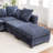 Bennett 8-piece Upholstered Comfy U-shaped Sofa Couch Reversible Chaise Sectional-97462467