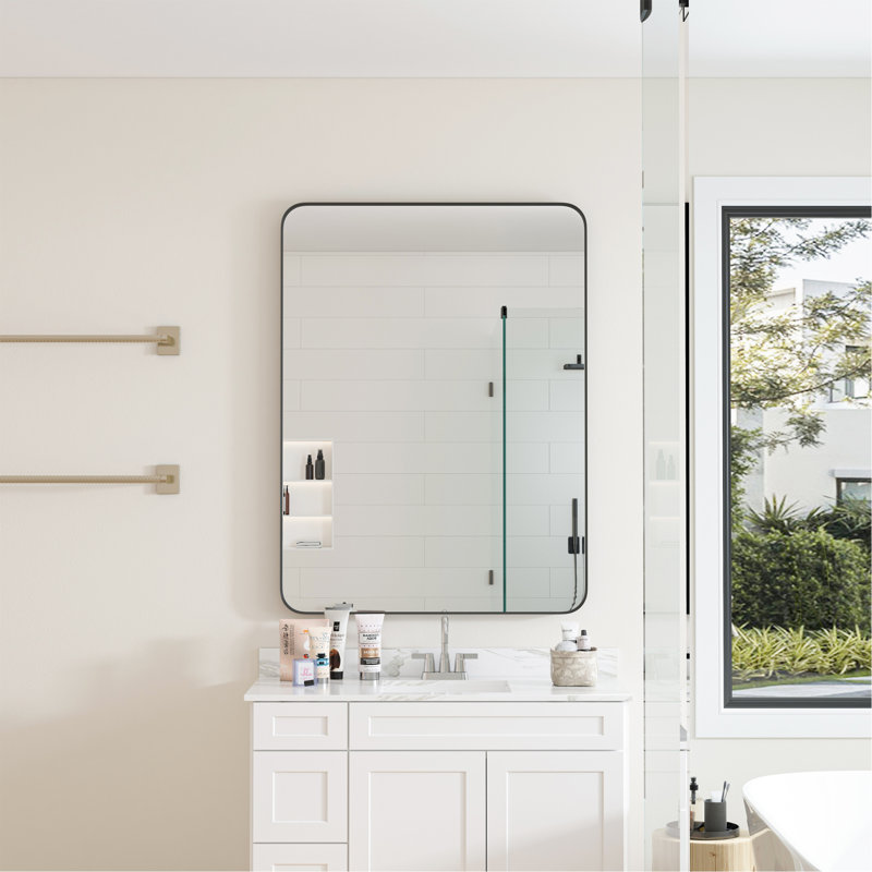 Miroir mural polyvalent à cadre métallique pour rehausser la décoration intérieure