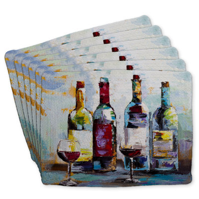 Braided Polyester Eiver Set of 6 Wine Tasting Home Decor