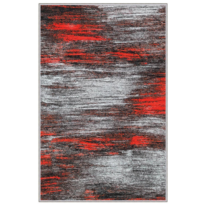 Elegant Hall Carpet, 2.6 x 9.8 Feet | 100% Polyester, 650 g/m², Pile Height: 0.3 Inches | Antibacterial, Non-Slip PVC Dot Underside | Machine Washable, 3D Digital Printing, Ideal for Modern Living Spaces