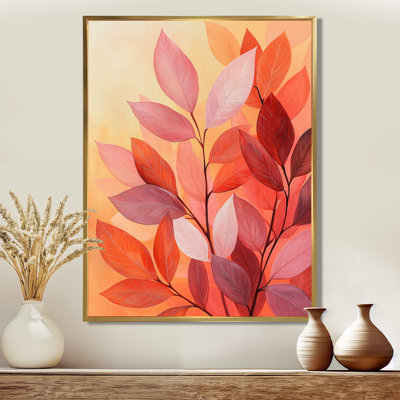 Cortney, feuilles de corail, danse de la forêt I - feuilles, impressions sur toile
