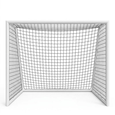 Soccer Goal for Backyard 8x6 FT, Weather-Resistant Galvanized Steel Soccer Goal with Bullseye Practice Net, HDPE Soccer Net for Kids, Youth & Adults, White