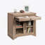 Base de bibliothèque, finition brune