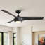 Ventilateur de plafond réversible 56 po avec pales en ABS gris foncé Modern Farmhouse
