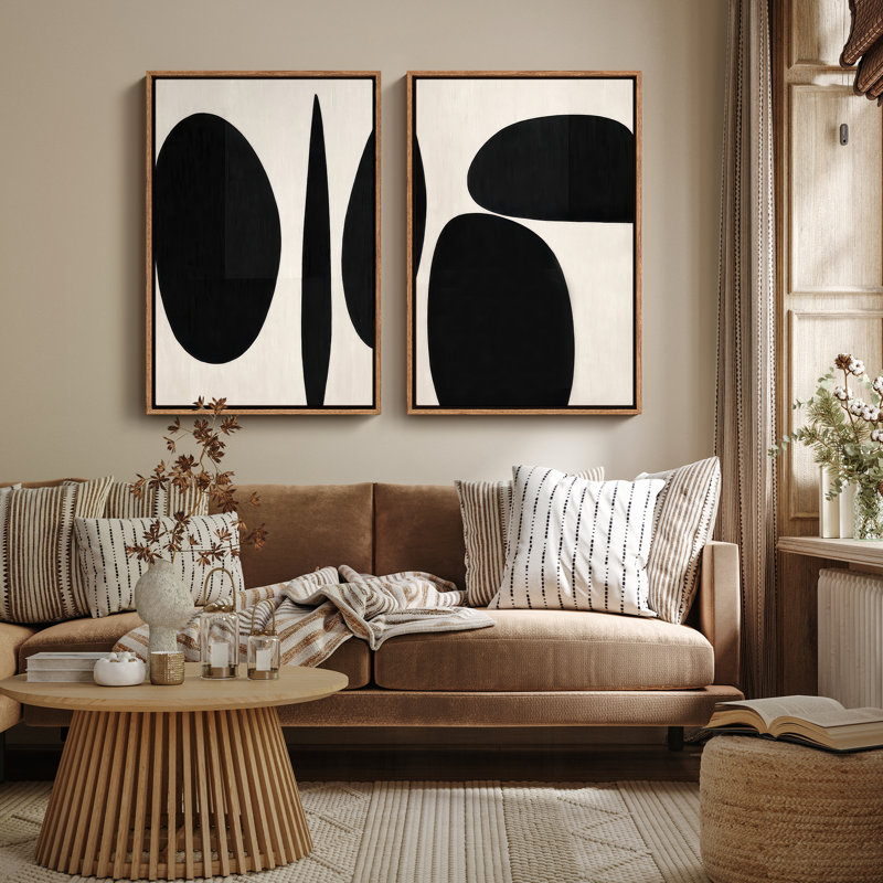 Art mural encadré, rétro, antique, classique pour chambre à coucher - 16 po x 24 po x 2 panneaux, Naturel, H 24 po x l 16 po
