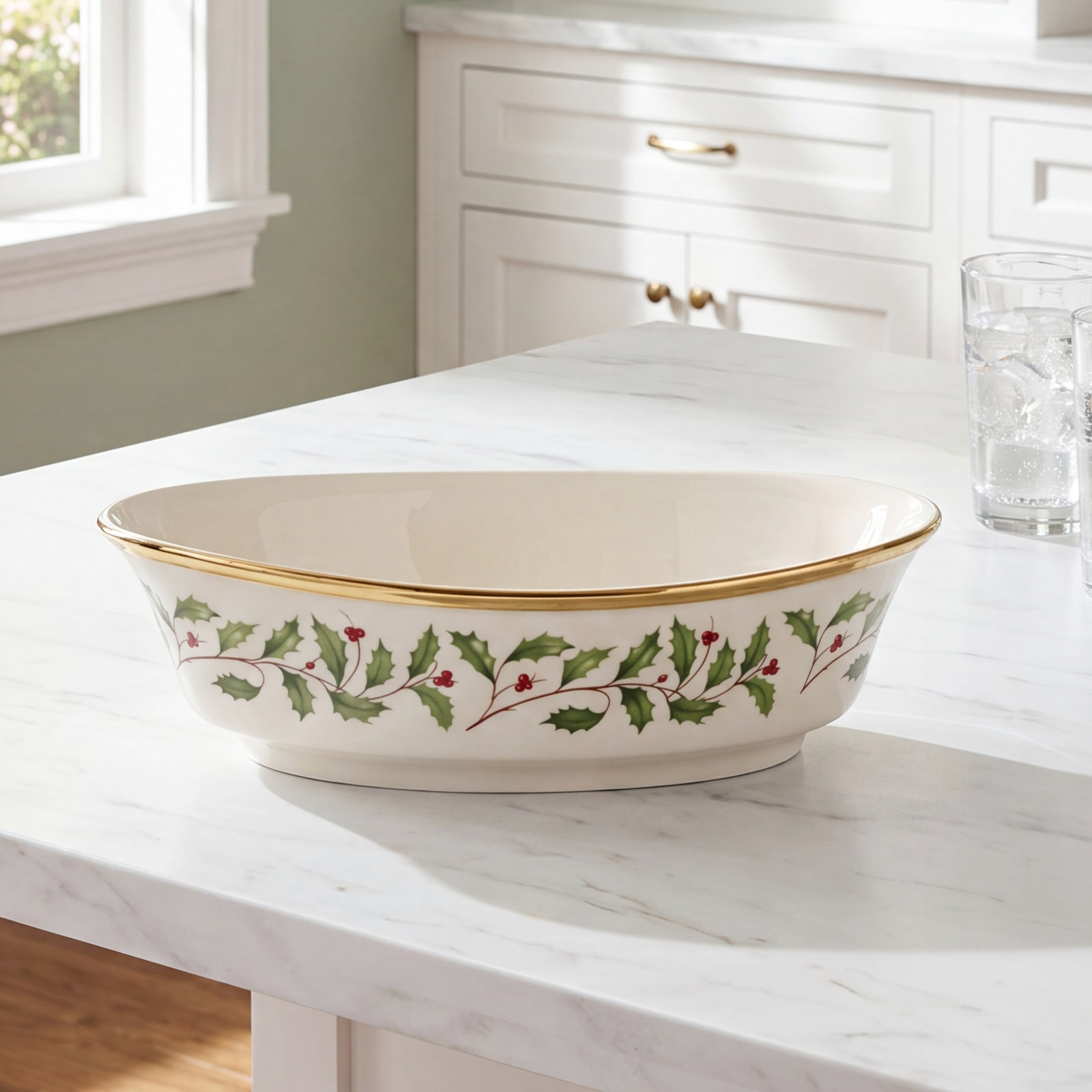 Holiday Porcelain Vegetable Bowl