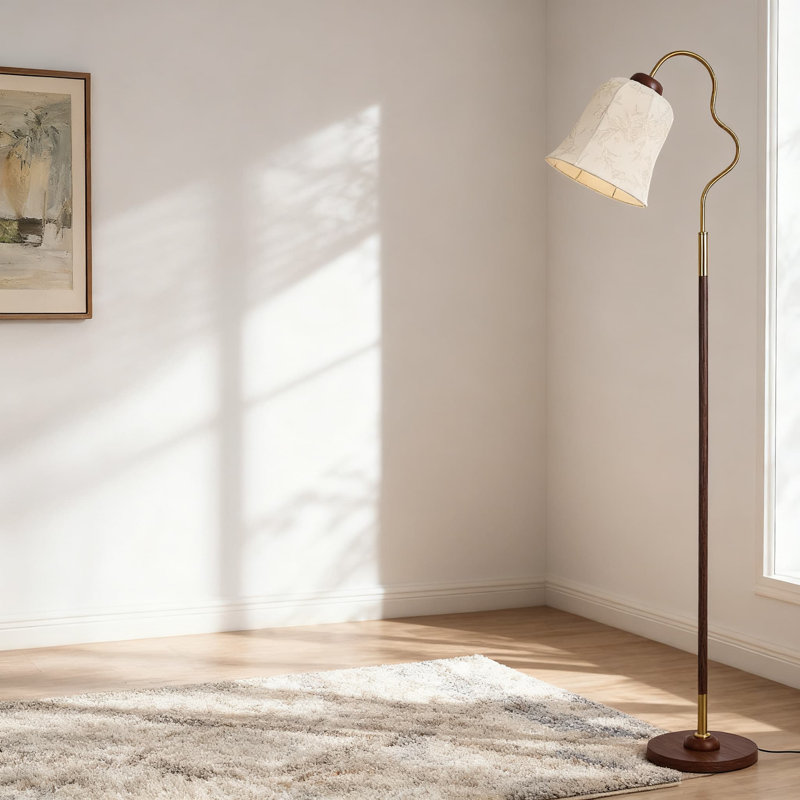 Lampe sur pied 68,5 po Mid-Century avec interrupteur au pied, 3 réglages de température de couleur, ampoule E26 incluse pour le salon, la chambre à coucher et l'éclairage de bureau