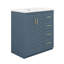 Meuble-lavabo 30 po avec lavabo en céramique, structure en bois massif, meuble-lavabo autoportant avec 3 tiroirs et portes à fermeture douce-926439943
