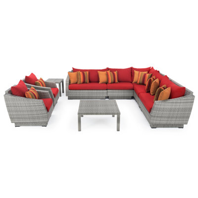 Cannes 9 Piece Seating Group with Cushions