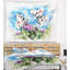Tapisserie floral apollo papillons on blue-28488688