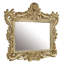 Miroir mural Rexx, sculptures florales en résine dorée 44X61