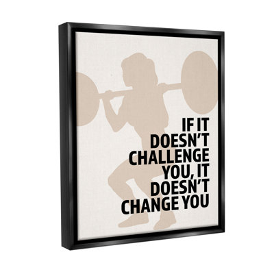 " Motivational Challenge Workout Floater Frame " by Victoria Barnes