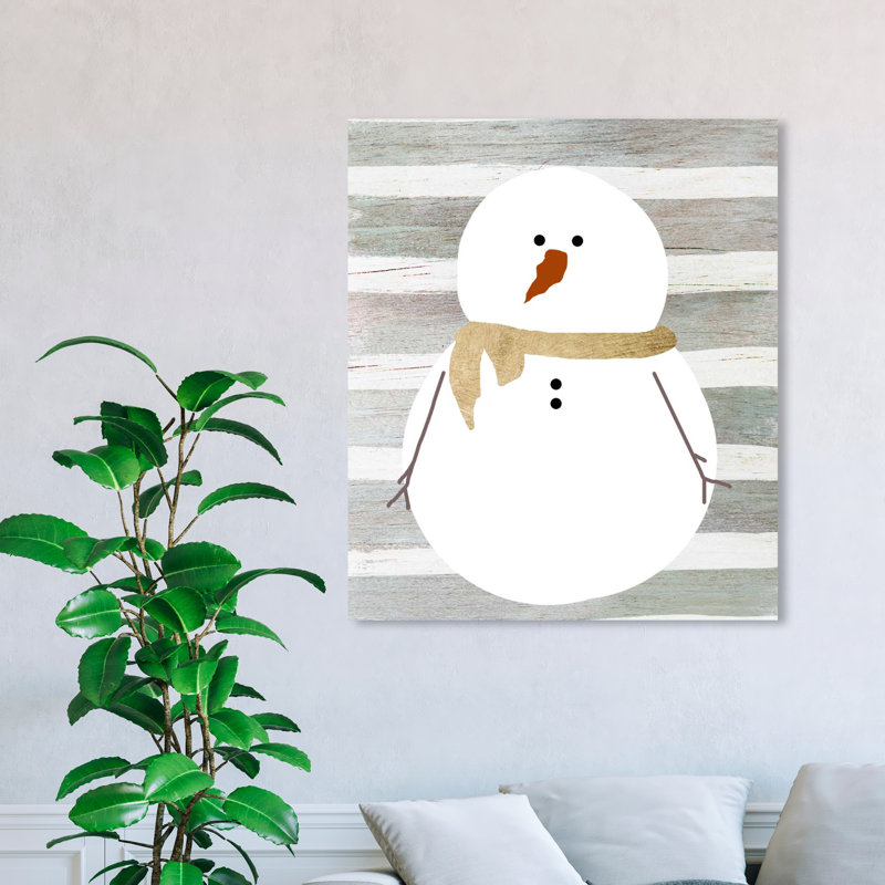 «Snowman» par Oliver Gal, reproduction d'impression sur toile, H 45 po x l 36 po x P 1,5 po