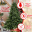 Arbre de Noël de 7 pi, PE 2257 réaliste, base large au design large, structure à charnières pour une décoration rapide, stabilité du support en métal, 34,1 lb, arbre de 7 pi, pointes, mixtes, superbe présentation, installation facile des branches,
