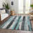 Machine Washable Indoor/Outdoor Xhevrie Teal Rug-1403721374