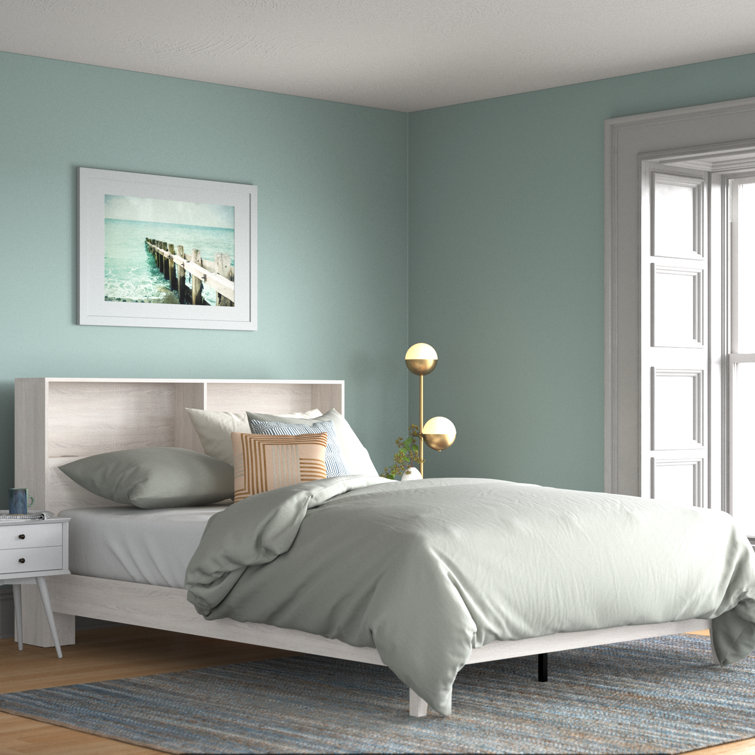Malle Queen Bookcase Platform Bed with USBs