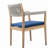 Braided Acacia Wood Outdoor Dining Chairs Set of 6 – Teak Look with Beige Rope & Navy  Cushions, All-Weather Patio Furniture for Garden, Poolside, and Backyard (Durable & Stylish)-366931507