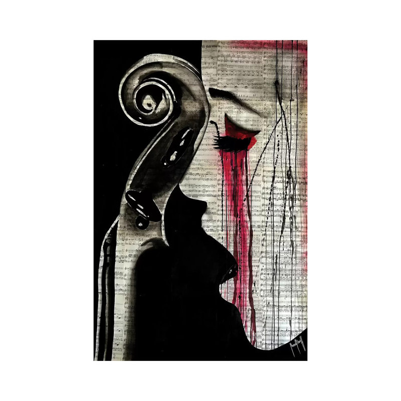 Woman Cello by Ahmad Shariff - Wrapped Canvas Print, 66.04 cm H x 45.72 cm W x 3.175 cm D