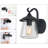 Bramlett Black Seeded Glass Outdoor Barn Light