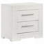 Pierce High Gloss 2-Drawer Nightstand Bedside Table