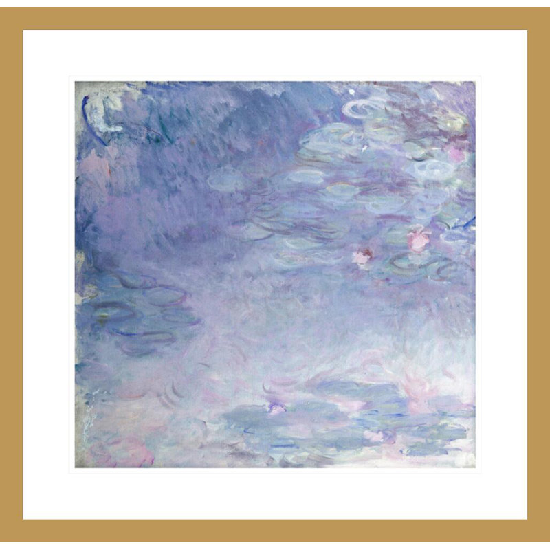 «Lys d'eau pâle» par Claude Monet, impression giclée sur cadre, H 23,5 po x l 24,13 po