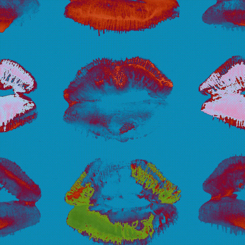 Nouvelle Pop Wallpaper Roll, Red/Pink/Blue/Green