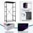 4 Drawer Dresser for Bedroom, Narrow Chest of Drawers, Wooden Top and Study Iron Frame 18"x37.5"-(WxH)