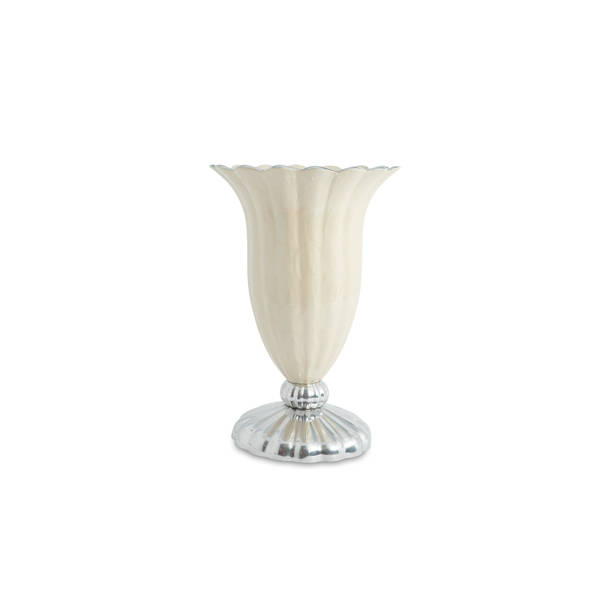 Ciotola Scultura Julia Knight Peony Gala – 53 Cm, Colore Snow, Alluminio Smaltato Con Madreperla