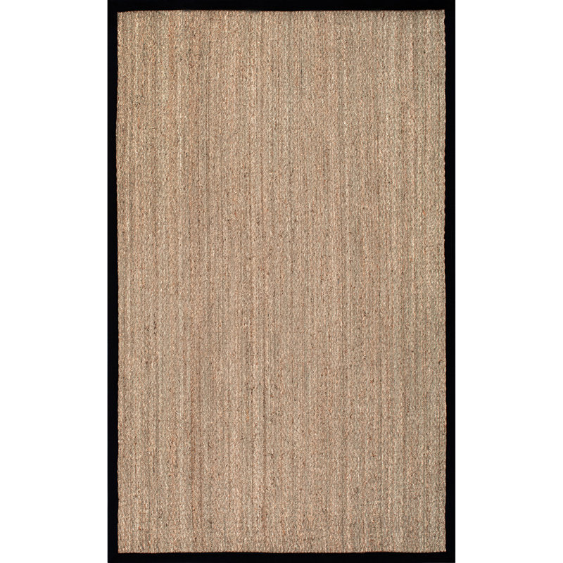 Ellicott Solid Colour Bamboo Slat / Seagrass Area Rug, Rectangle 122 x 183cm