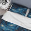 Ensemble de housse de couette en marbre Blue Gold Space I-109144781