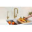 Signature Single Handle Pull Down Kitchen Faucet with Water Tap in Brushed Gold