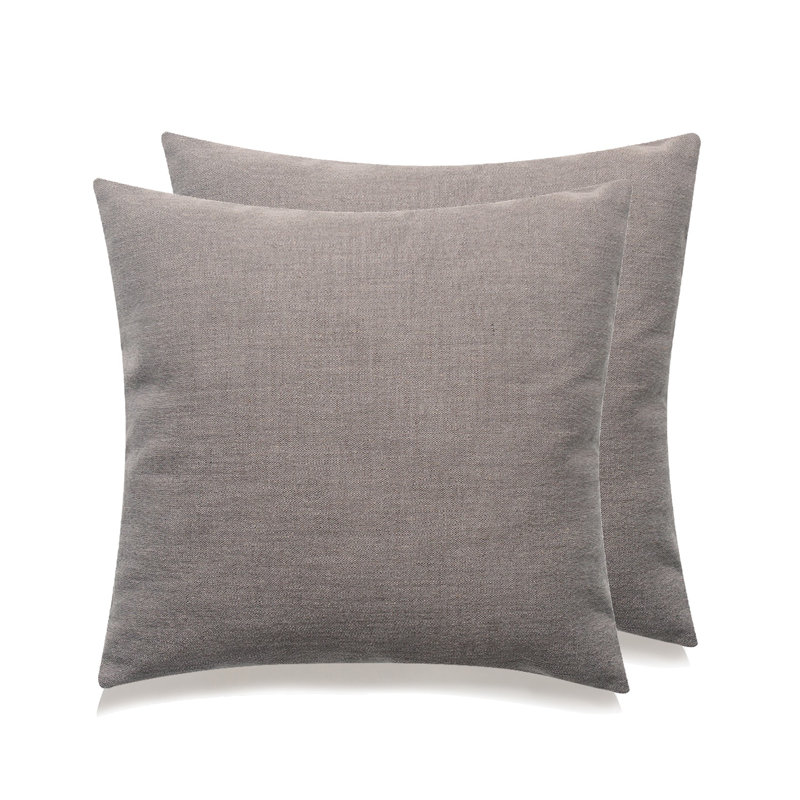 SEATTLE SOLID Square Pillow Cover, Gray