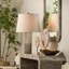 Phoenix Glass Table Lamp, Sand Ombre