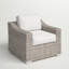 Chaise d'extérieur entièrement assemblée avec coussins - sièges de jardin modernes et intempéries, structure de rouille, rembourrage de teinture, ensemble de patio gris mélangé, sièges de jardin, coussins de teinture antirouille en résine,
