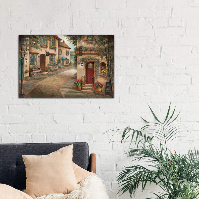 Quaint Café - Wrapped Canvas Painting, 101.6 cm H x 66.04 cm W x 1.91 cm D