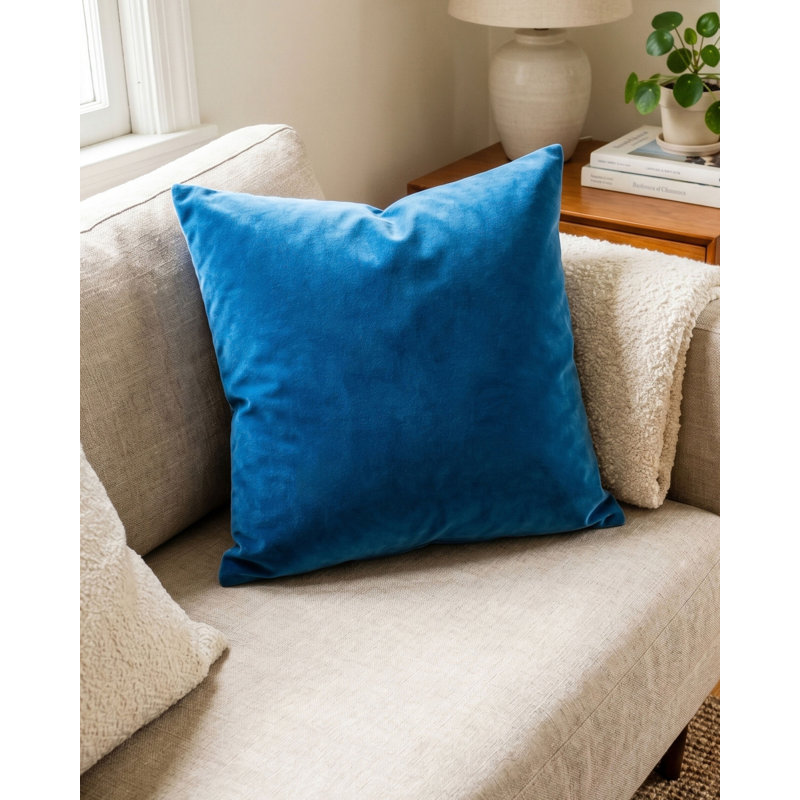 Elton Accent Pillow, Blue, Duck Down, Rectangle 13"H x 20"W