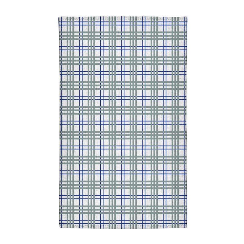 Tapis écossais gris / blanc, Rectangle 4 pi x 6 pi