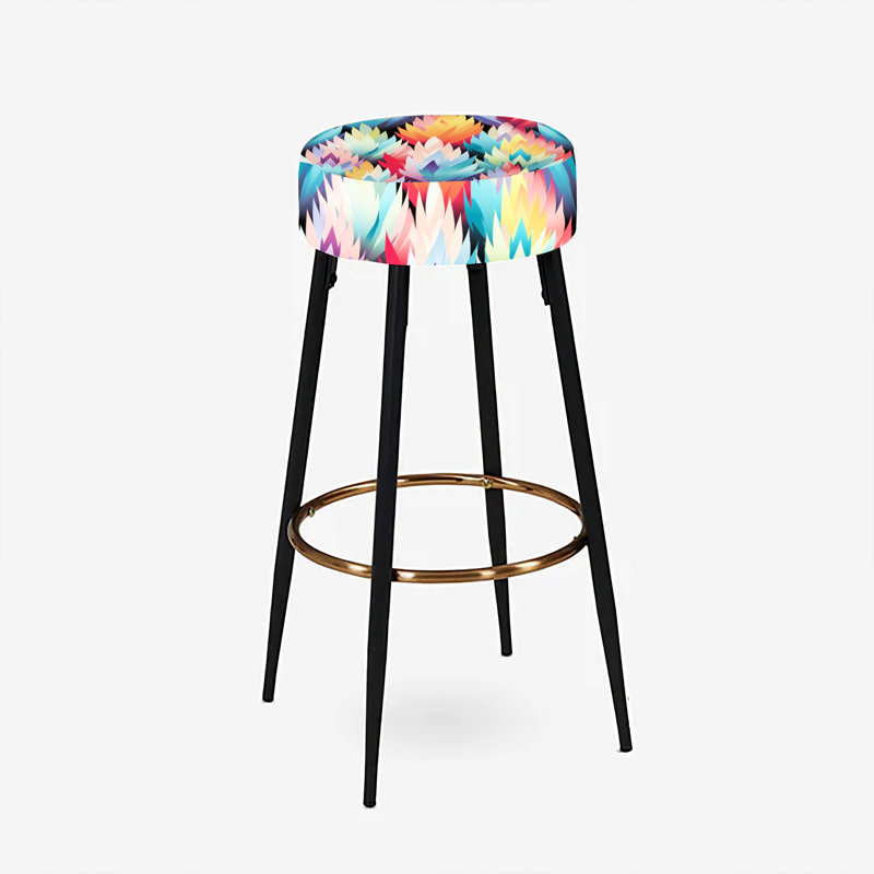 Ensemble de 2 tabourets de bar colorés et colorés Ikat Harmony Brilliance