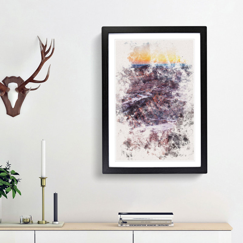 Sunset over the Atacama Desert - Picture Frame Graphic Art, Black Framed, 87cm H x 62cm W x 2cm D
