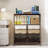 8 Drawers Rolling Storage Cart with Wooden Top,Plastic Storage Drawers,Rolling Cart with drawers,Drawer with Lockable Wheels