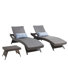 3-Piece Outdoor Chaise Lounge Set