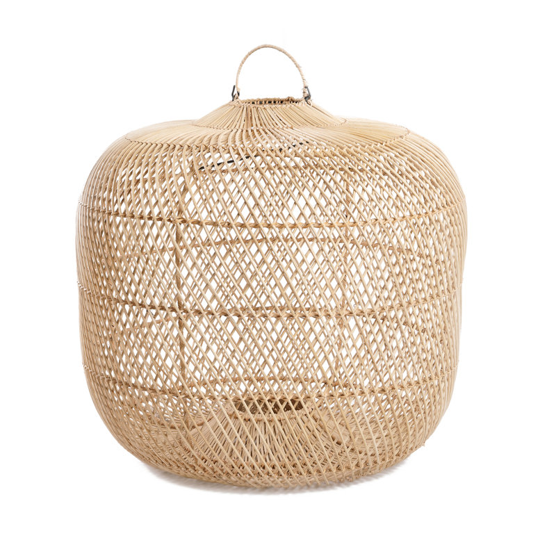 Rattan Novelty Lamp Shade ( Uno ) in Natural, 48cm H x 48cm W x 48cm D