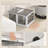 32 Gal Stackable Storage Bins With Lids, 3 Packs Collapsible Closet Organizers And Storage, Plastic Drawer Storage Container On Wheels With 5-Sided Access, Doors For Blankets-634350853
