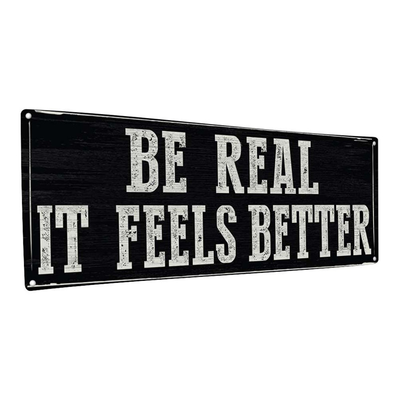 Décoration murale Real Feels Better, H 11,5 po x l 31 po x P 0,04 po