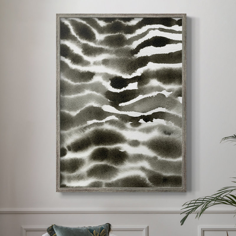 Impression encadrée Jungle Stripe II - bois massif, H 15 po x l 12 po