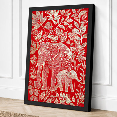 Elephants In Bloom Boho - Print