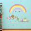 Décalcomanie murale arbre arc-en-ciel hibou